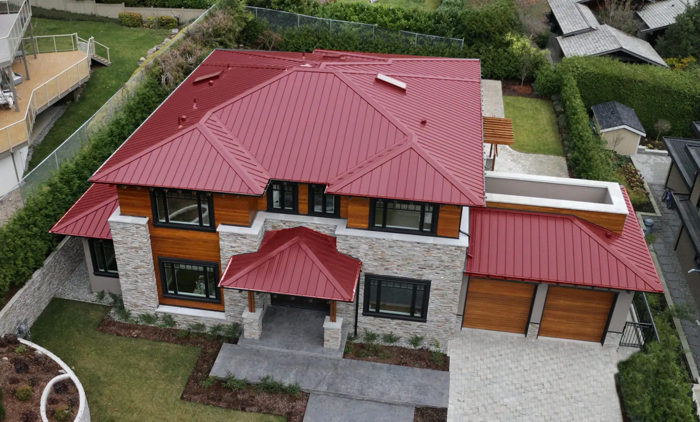 Brick red Mega Roof colour coated roofing sheet